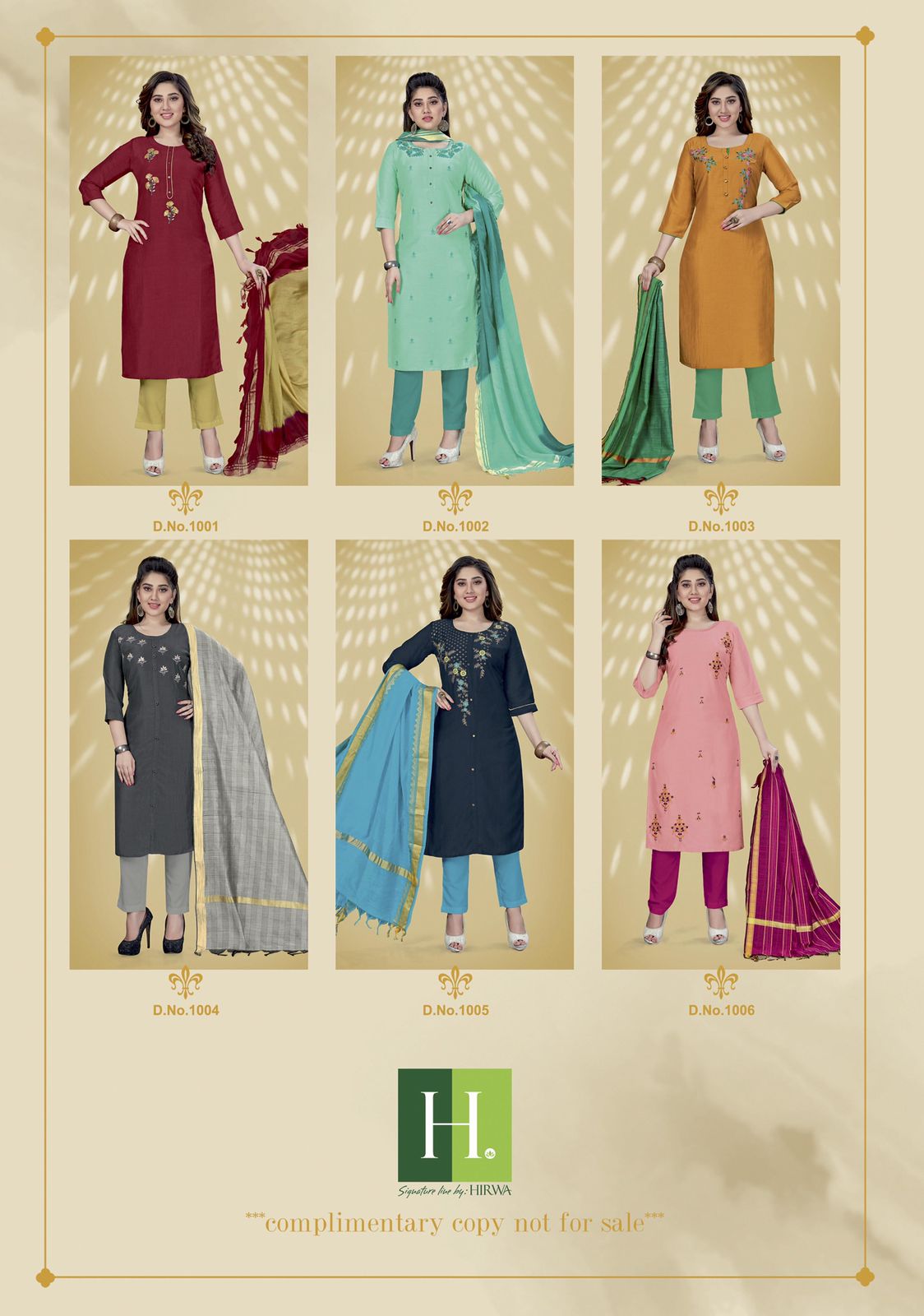 Hirwa Peacock Designer Ethnic Wear Fancy Embroidery Work Kurti With Dupatta Collection
